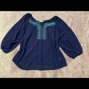 Jemma Navy Blue Blouse